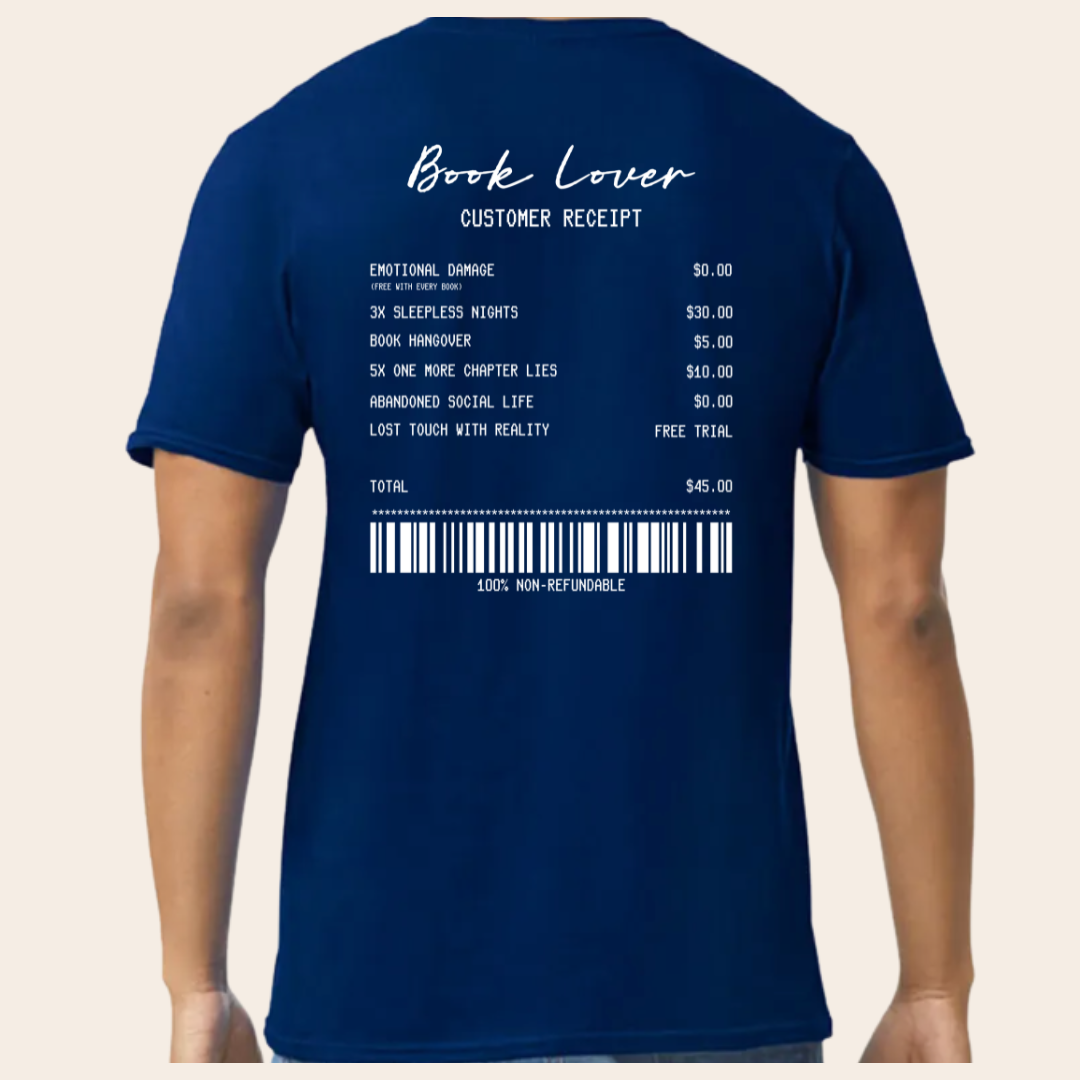 Book Lover Tshirt (Azul Marino)