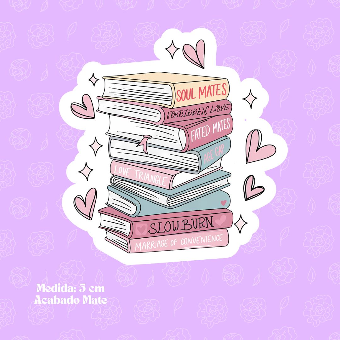 "Stack of Books" Bookish Sticker
