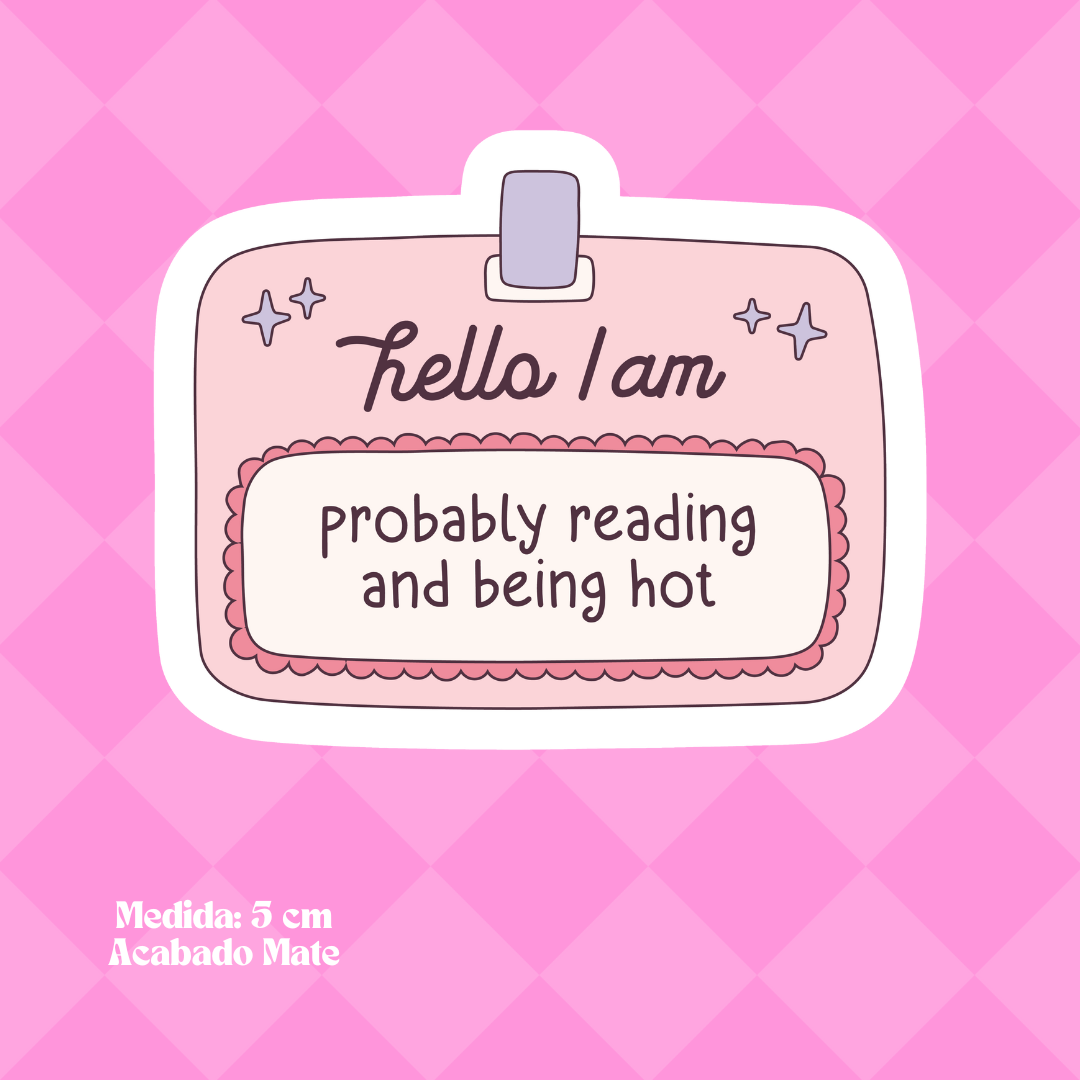 "Hello, I'm Probably..." Bookish Sticker