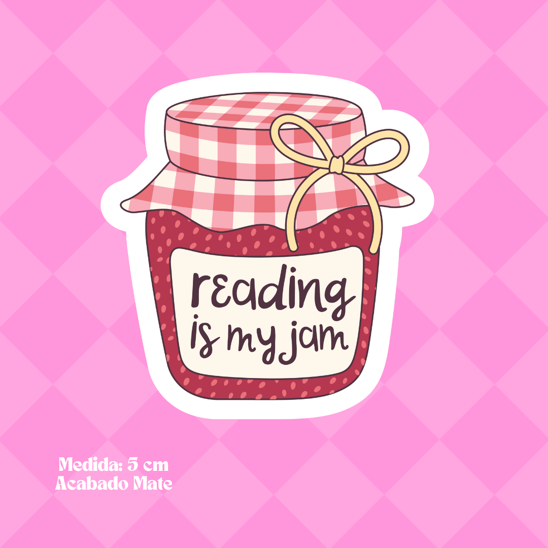 "Reading is my Jam" Bookish Sticker