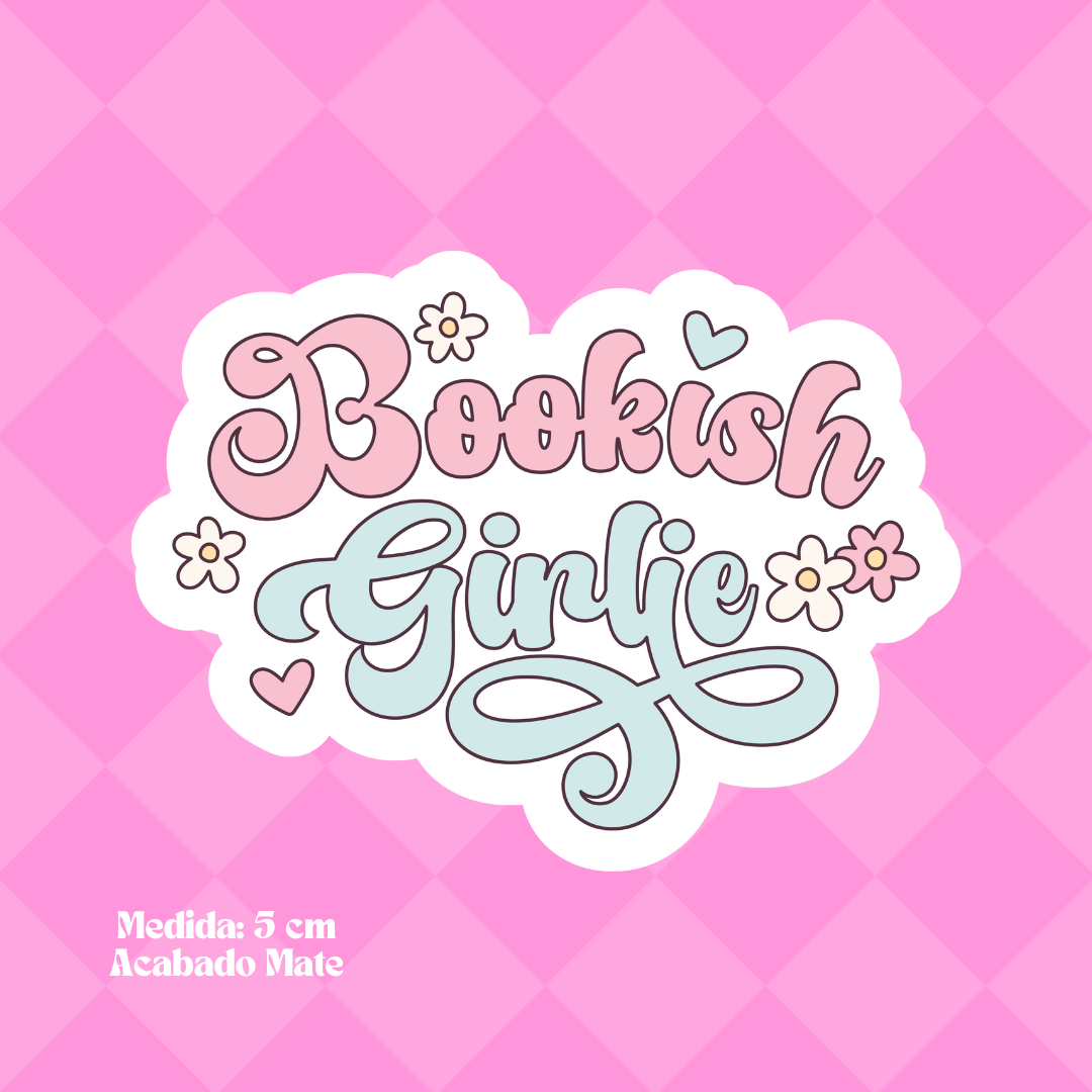 "Bookish Girlie" Bookish Sticker
