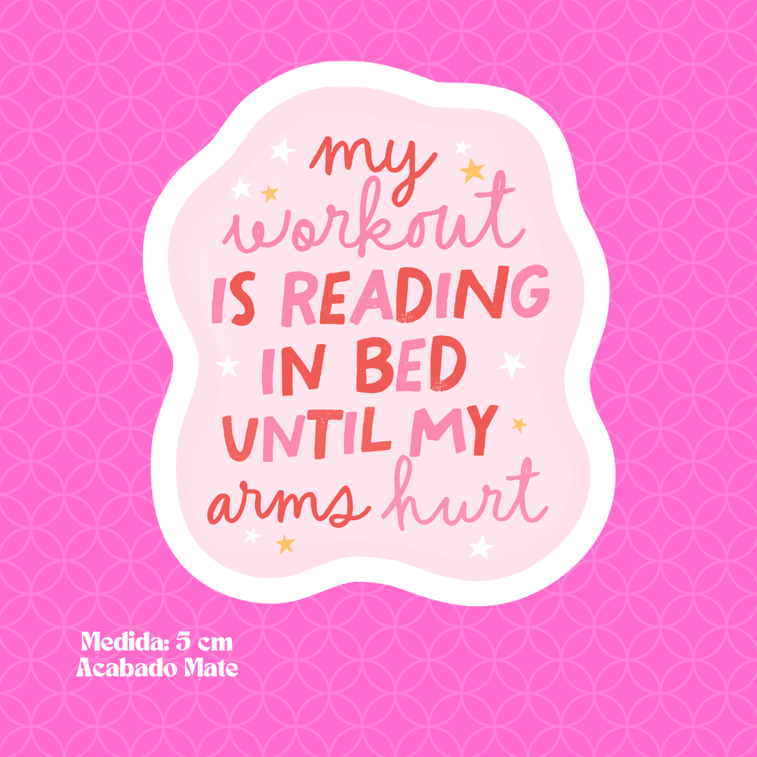 "My Workout is Reading" Bookish Sticker