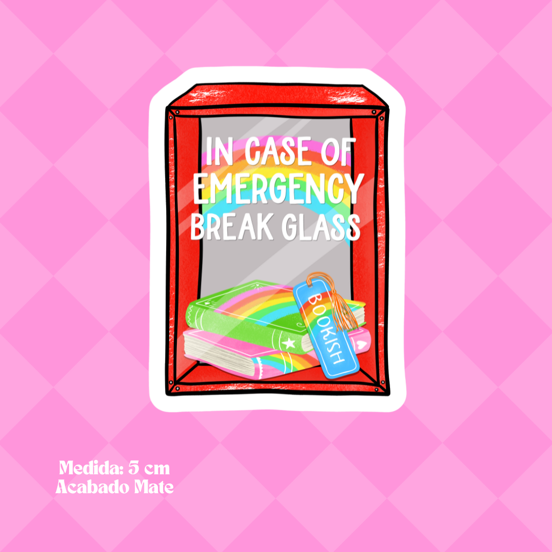 "In case of emergency" Bookish Sticker
