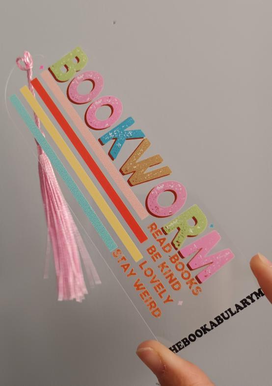 "Bookworm" Separador de Acrilico