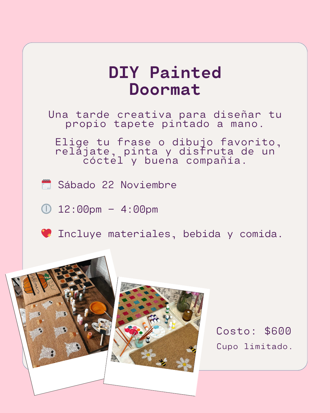 DIY Painted Doormat - 22 Noviembre