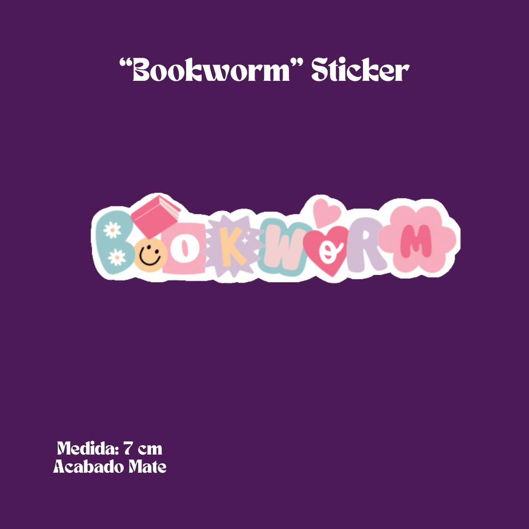"Bookworm" Sticker