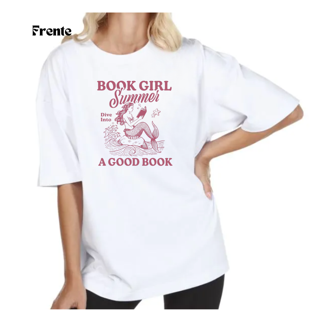 "Book Girl Summer" Oversize Tshirt
