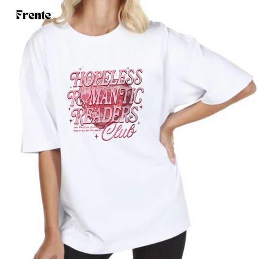 "Hopeless Romantic Readers Club" Oversize T-Shirt