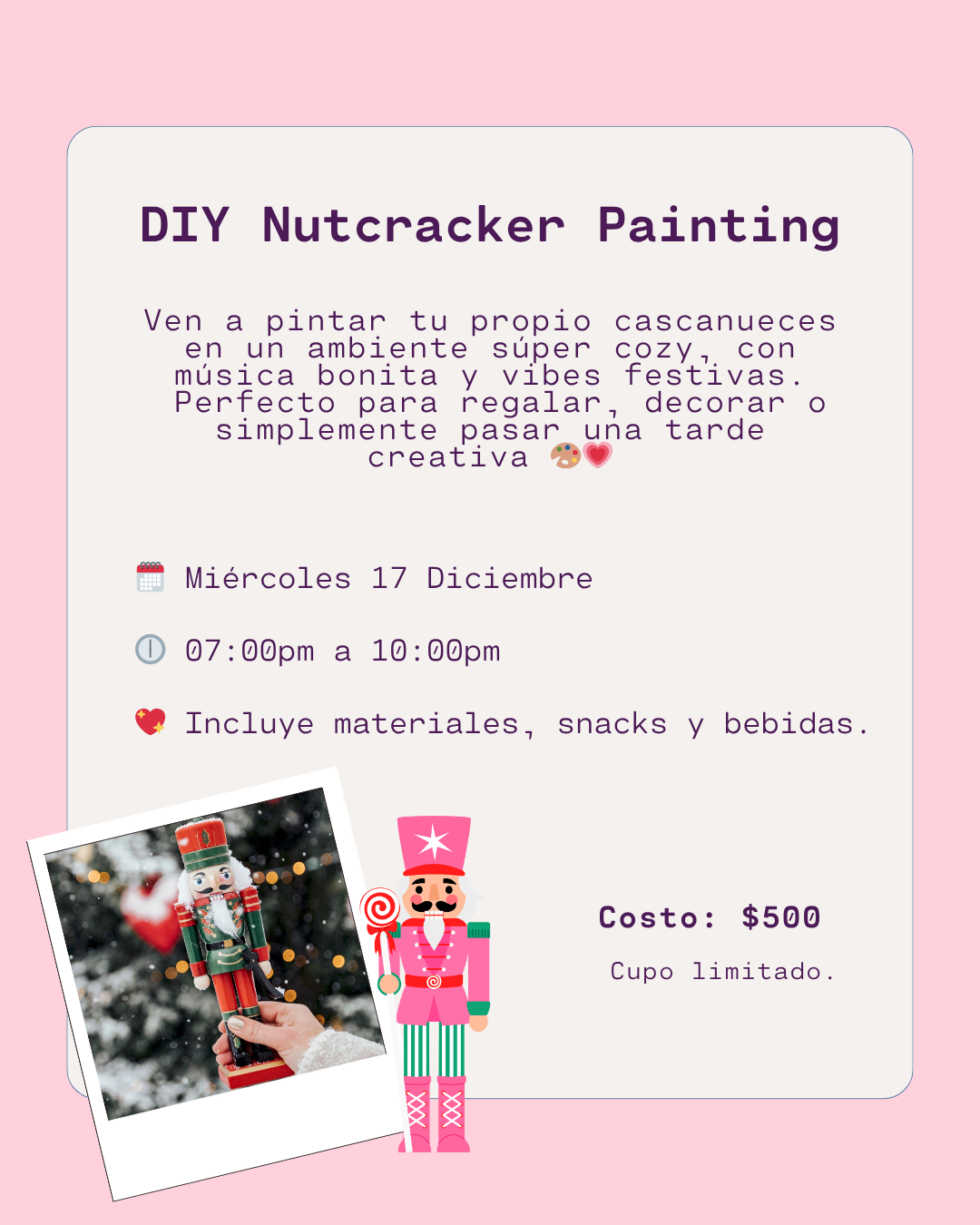 DIY Nutcracker Painting - Miércoles 17 Diciembre