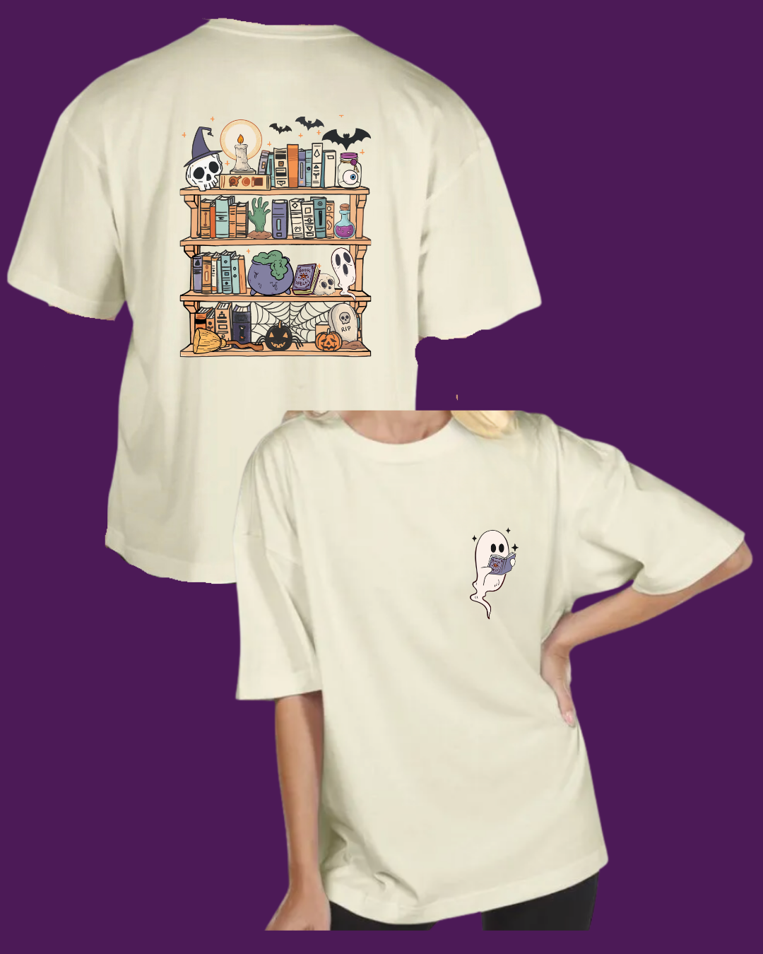 "Halloween Library " Oversize Tshirt - Pre Order (01/09/2025)