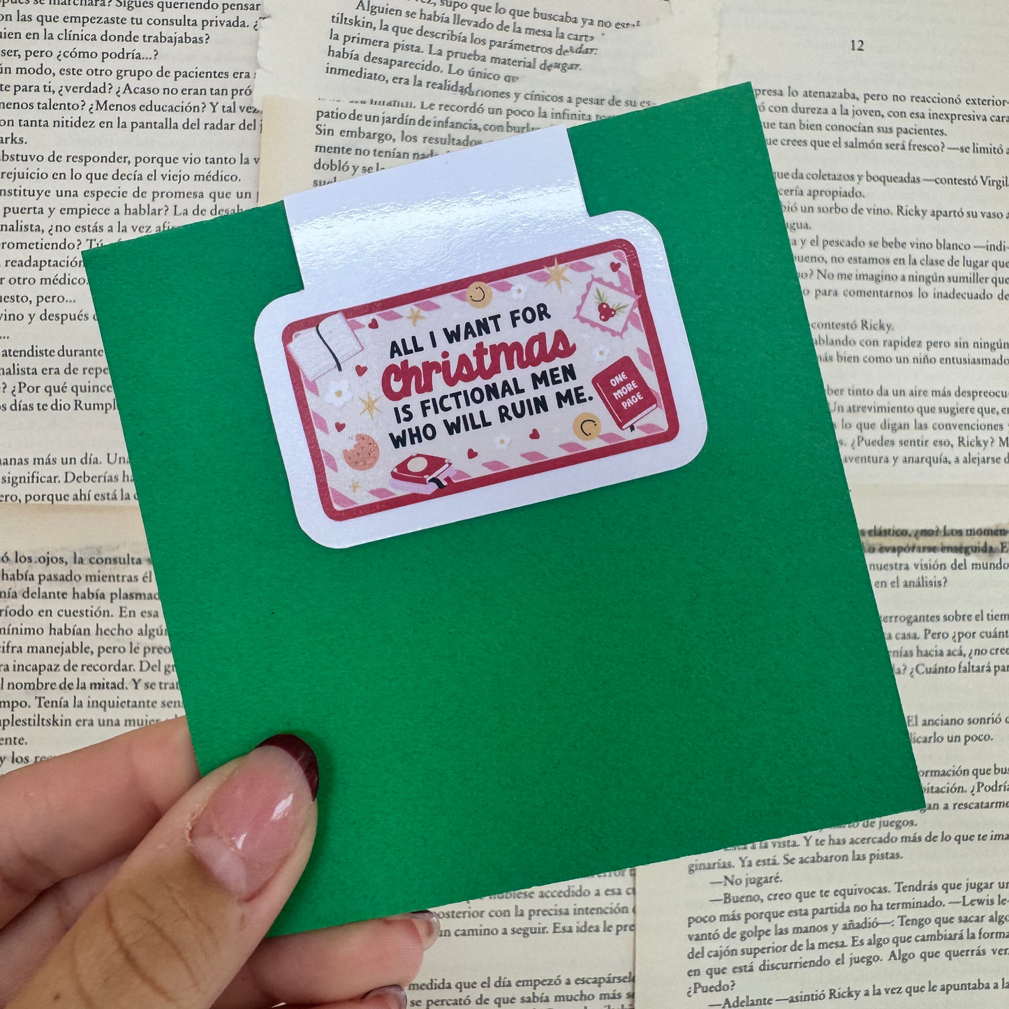 All I Want For Christas Is Fictional Men Magnetic Bookmark