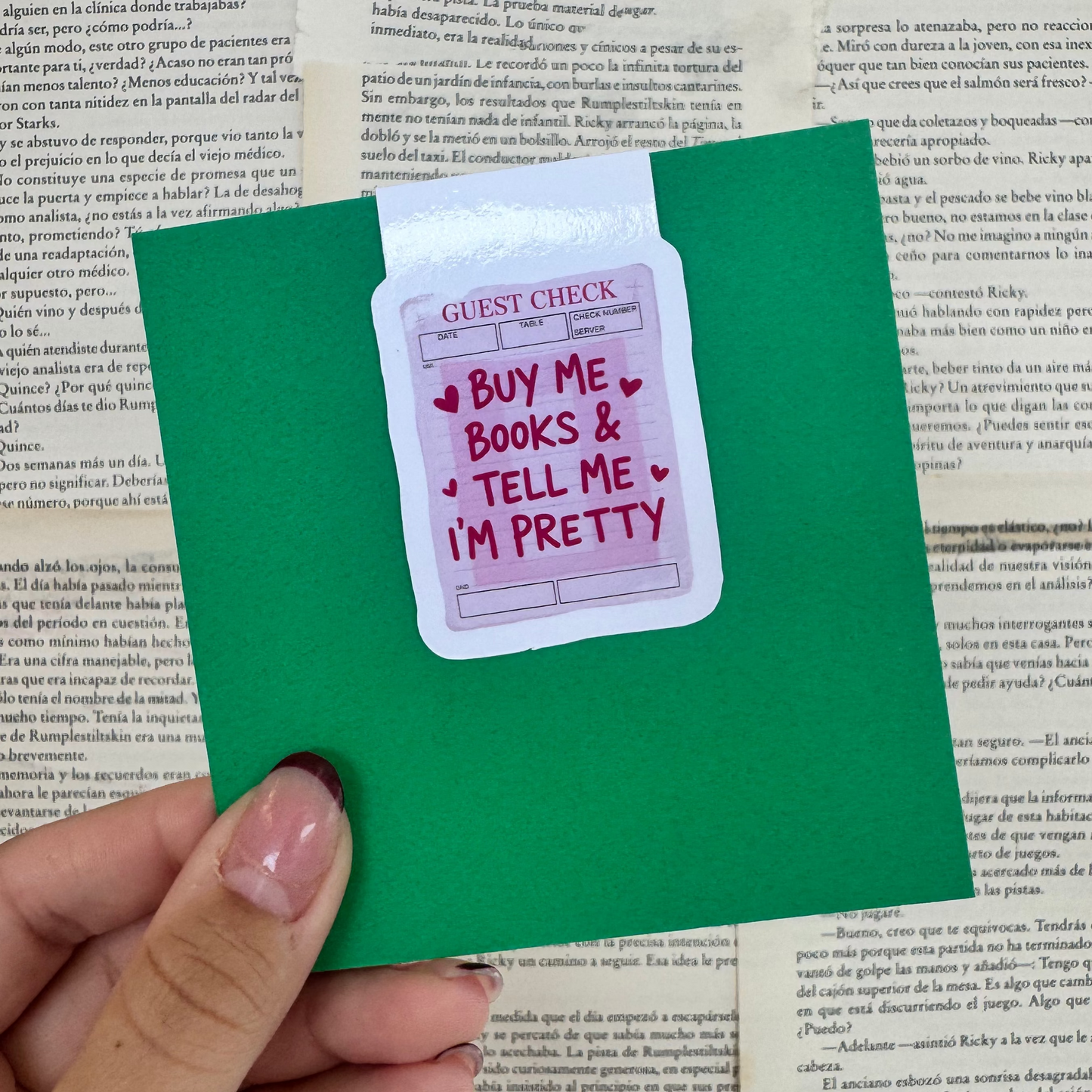 Buy Me Books and Tell Me I'm Pretty Magnetic Bookmark