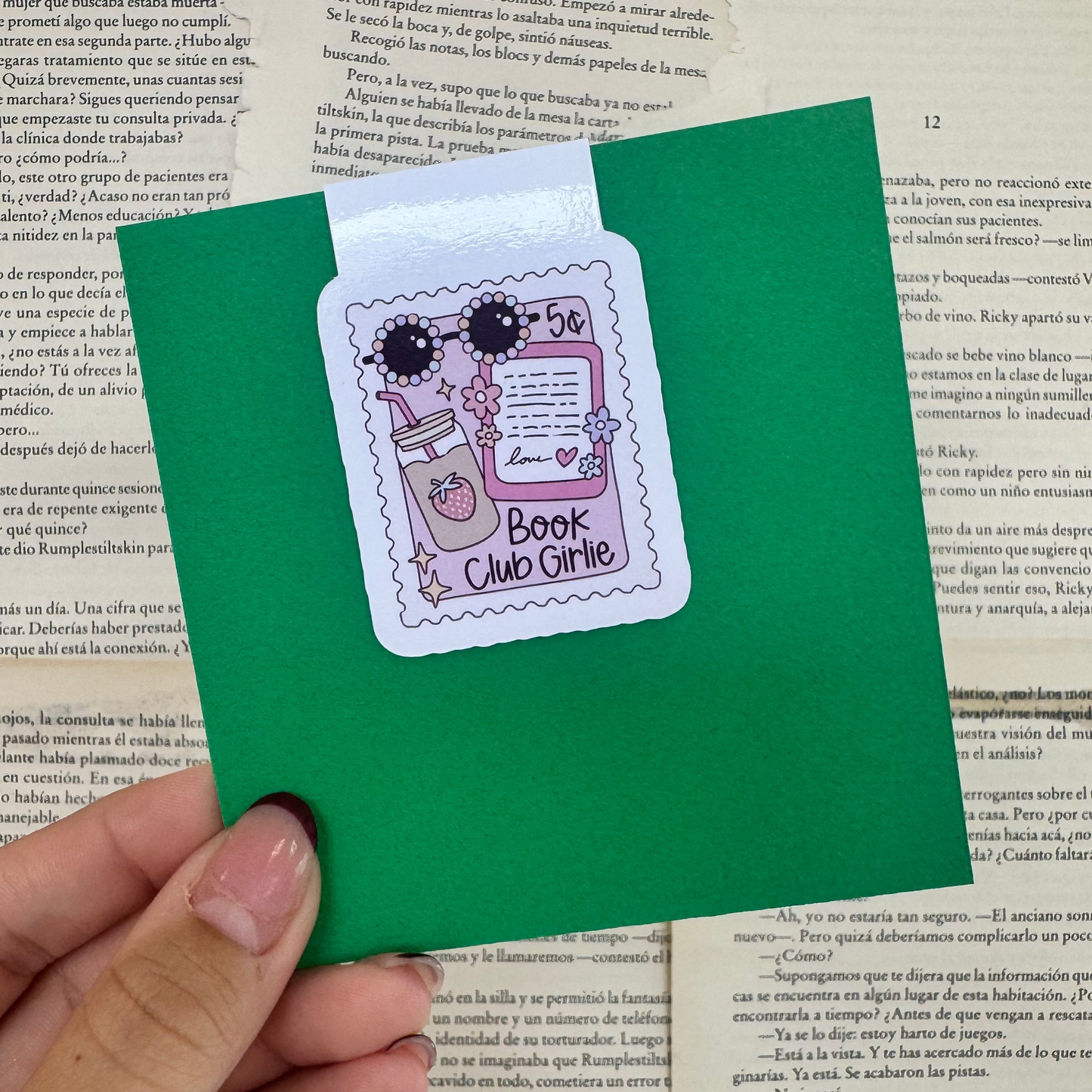 Book Club Girlie Magnetic Bookmark
