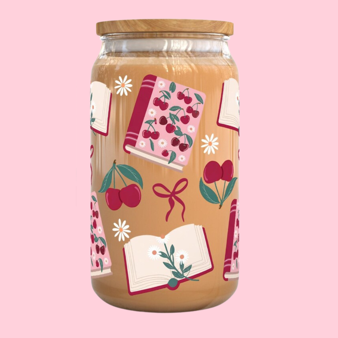 Cherry Bookish Glass