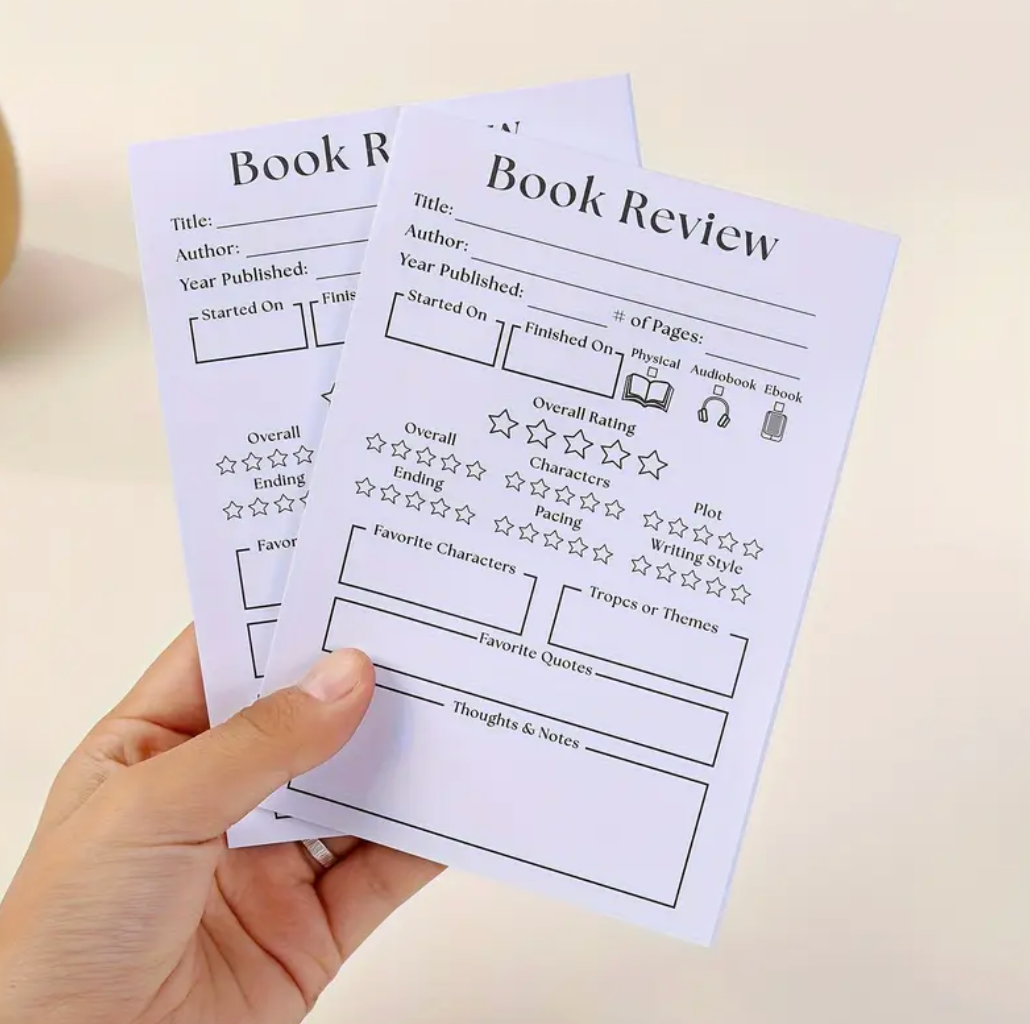 Book Review Note Pad