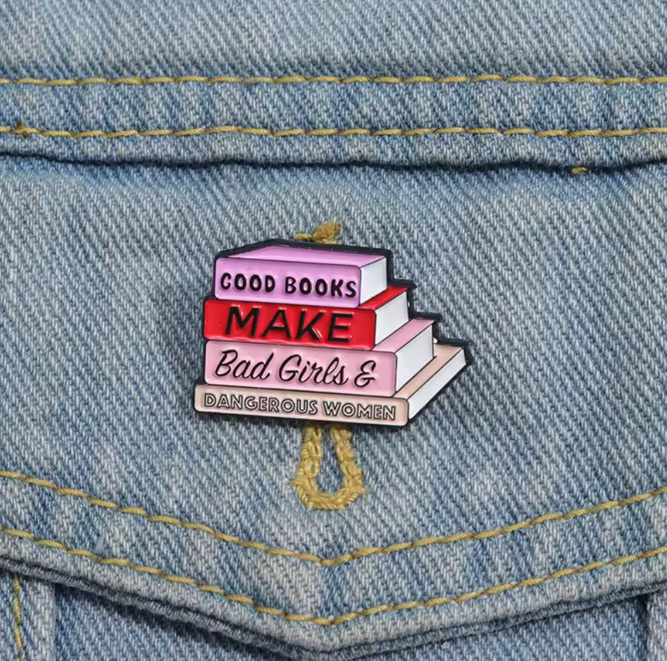 "Good Book Make Bad Girl Dangerous" Pin
