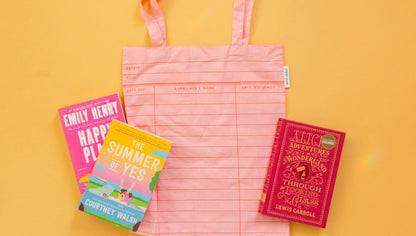 Pink Library Card Lightweight Foldable Tote Bag