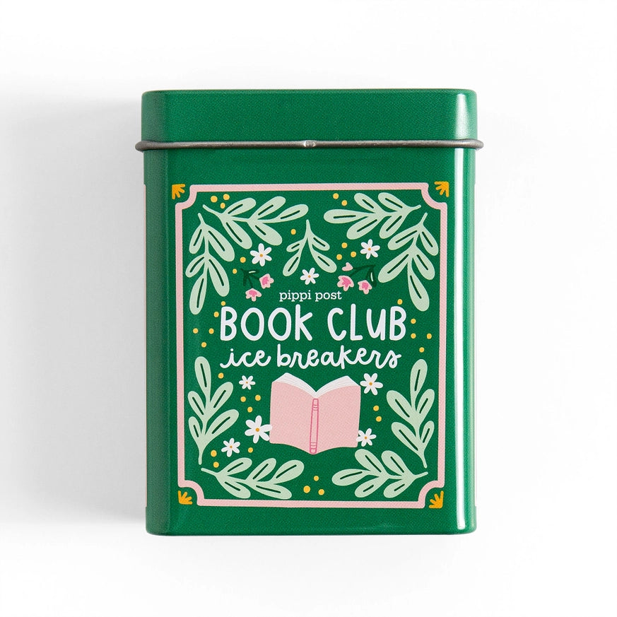 Book Club Ice Breakers Game - Deck of Cards + Storage Tin