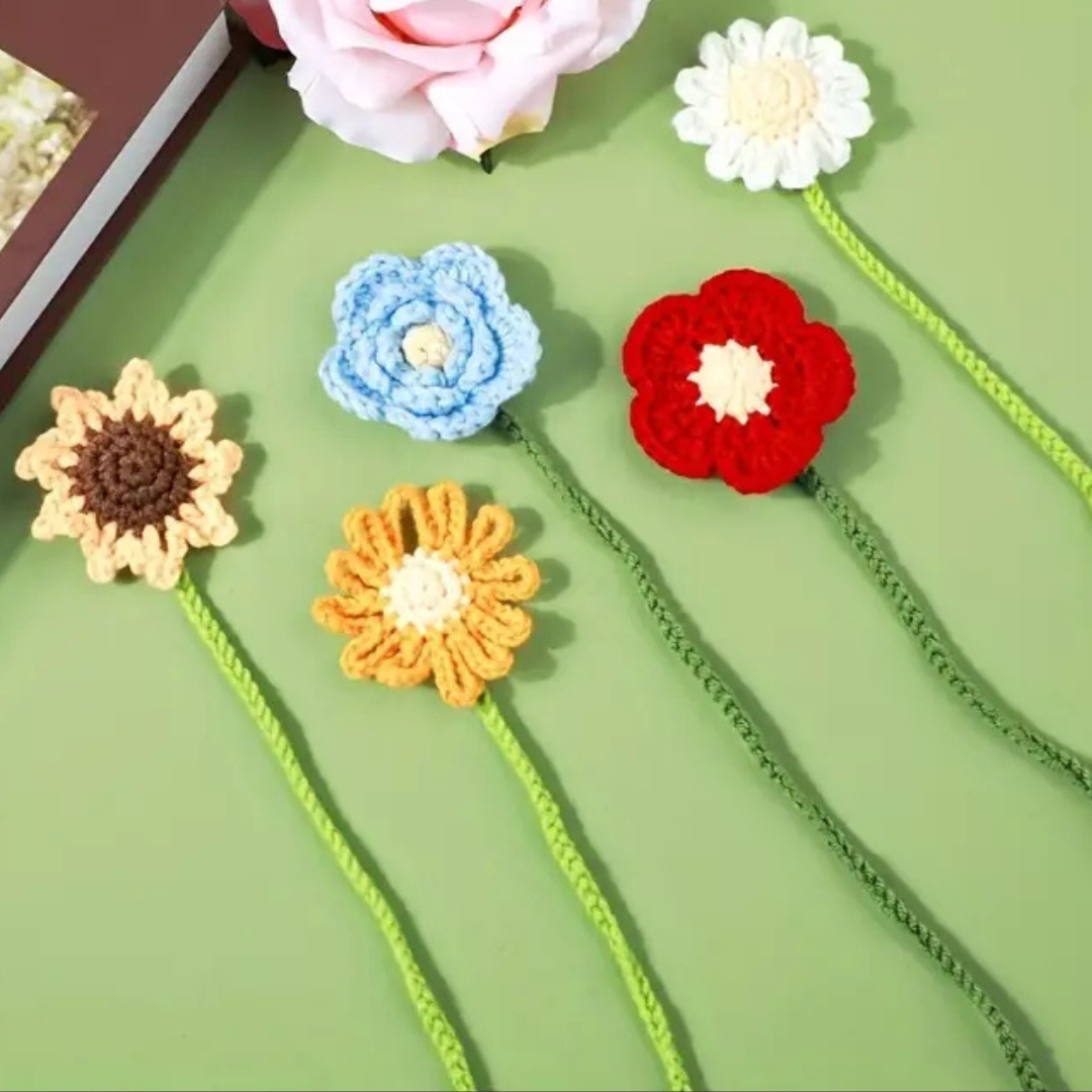 Crochet Bookmark - Flowers