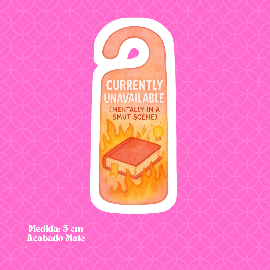"Currently Unavailable" Bookish Sticker