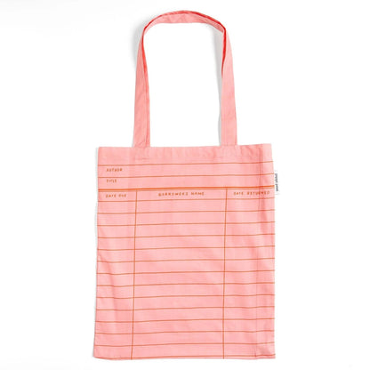 Pink Library Card Lightweight Foldable Tote Bag