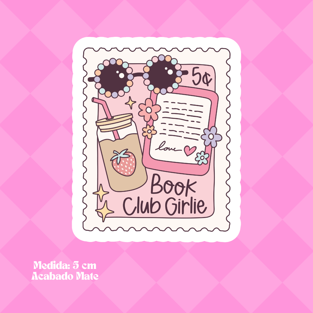 "Bookish Girlie" Bookish Sticker
