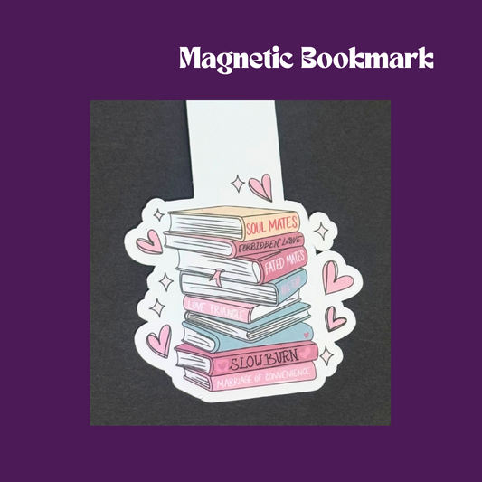 Stack of Books: Tropes Magnetic Bookmark