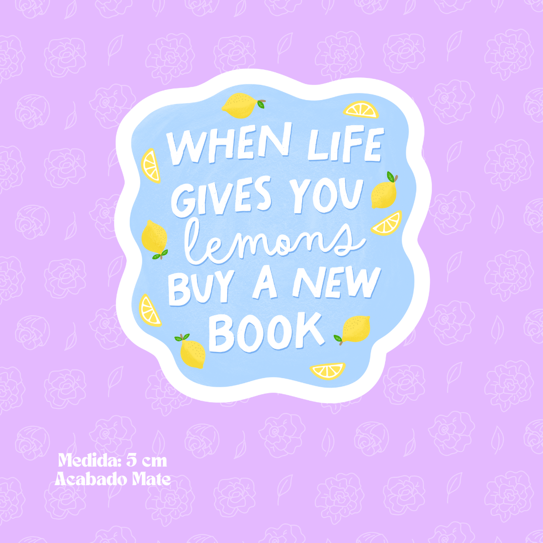 "When Life Gives You Lemons" Bookish Sticker