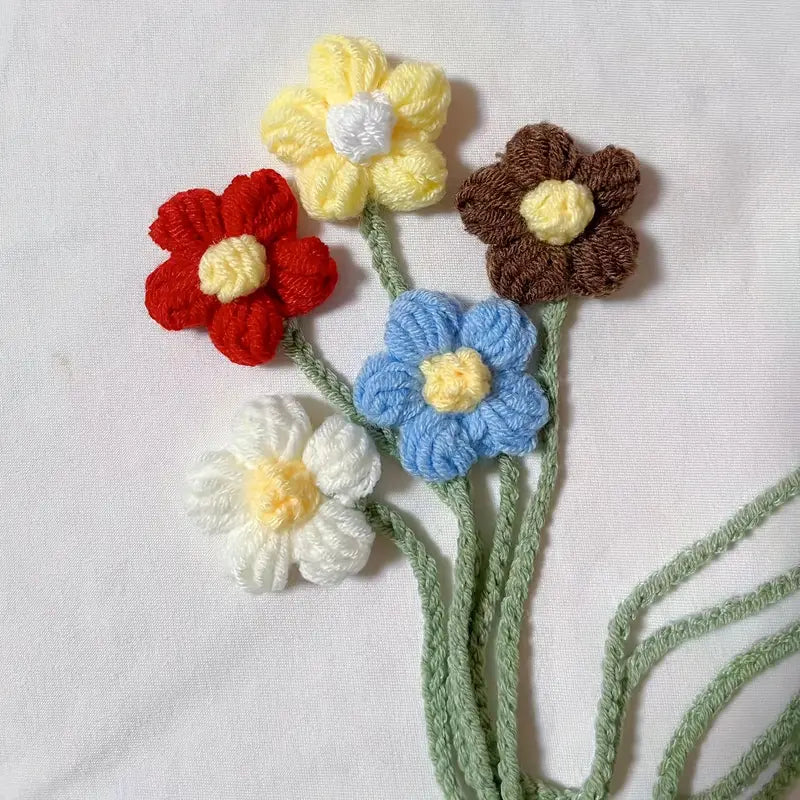 Crochet Bookmark - Cloudy Flower