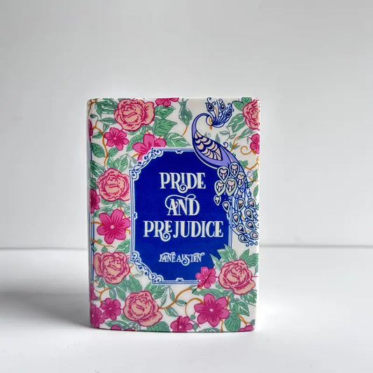 Pride & Prejudice - Jarrón de Cerámica Pequeño con Diseño Floral