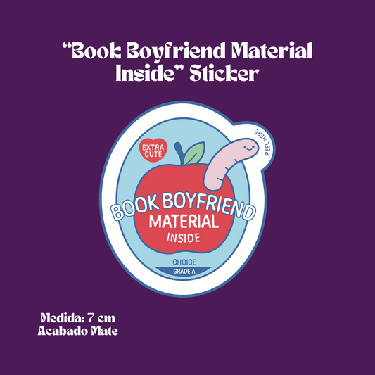 “Book Boyfriend Material Inside” Sticker
