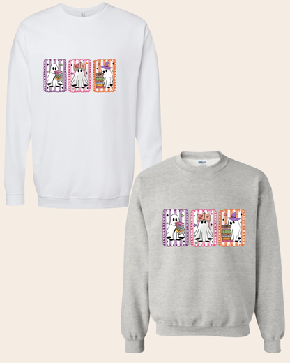 "Spooky Colorful Ghosts" Sweatshirt - Pre Order (01/09/2025)