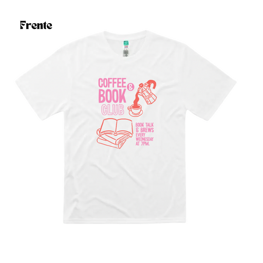 "Coffee&BookClub" Tshirt Sublimada