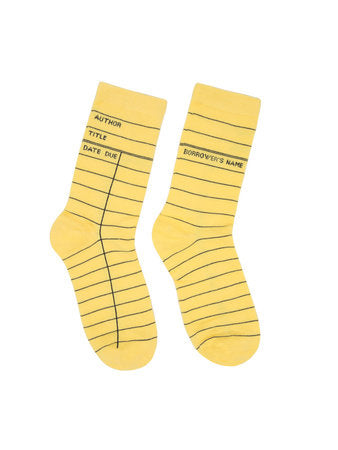 Library Card (Yellow) Socks