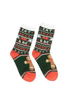 Eat, Read, & Be Merry Cozy Socks