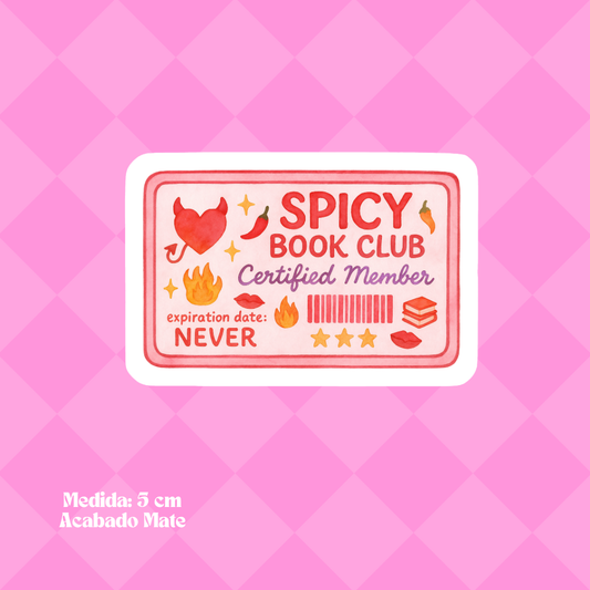 "Spicy Book Club" Bookish Sticker