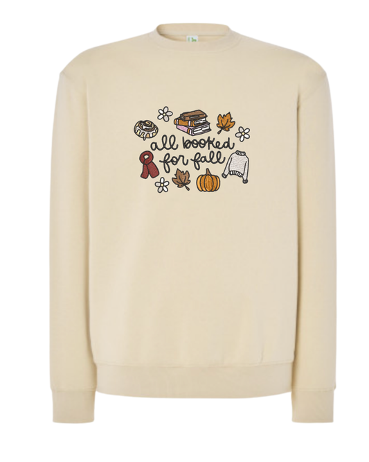 "All Booked For Fall" Butter Cream Sweatshirt