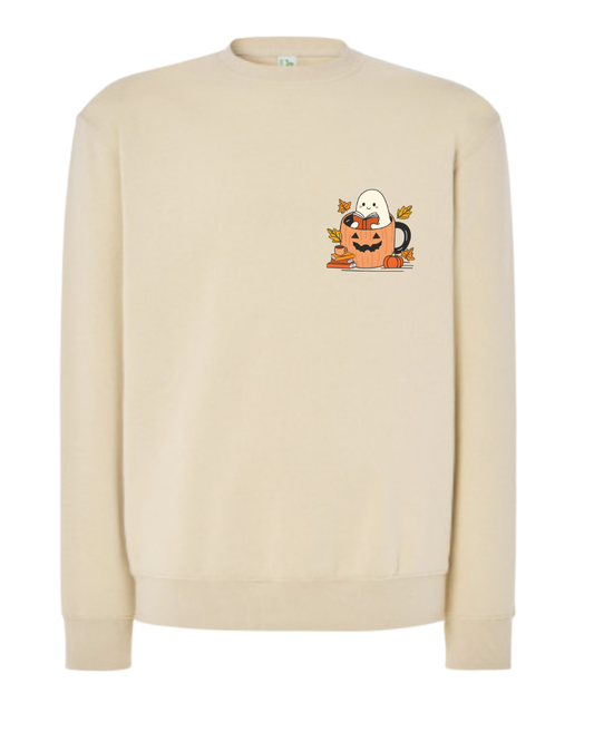 "Coffee Ghost" Butter Cream Sweatshirt