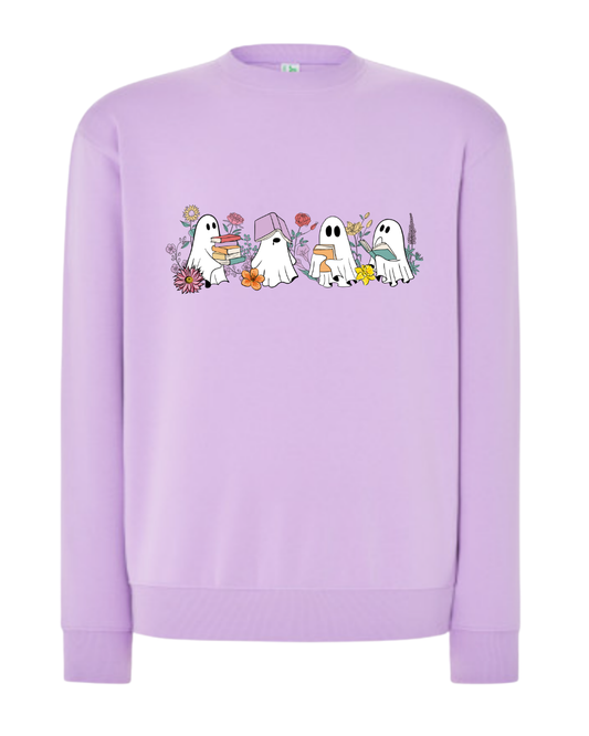 "Reading Ghosts" Lilac Sweatshirt