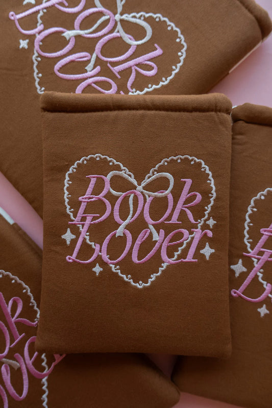 Book Lover Embroidered Book/Kindle Sleeve - Large