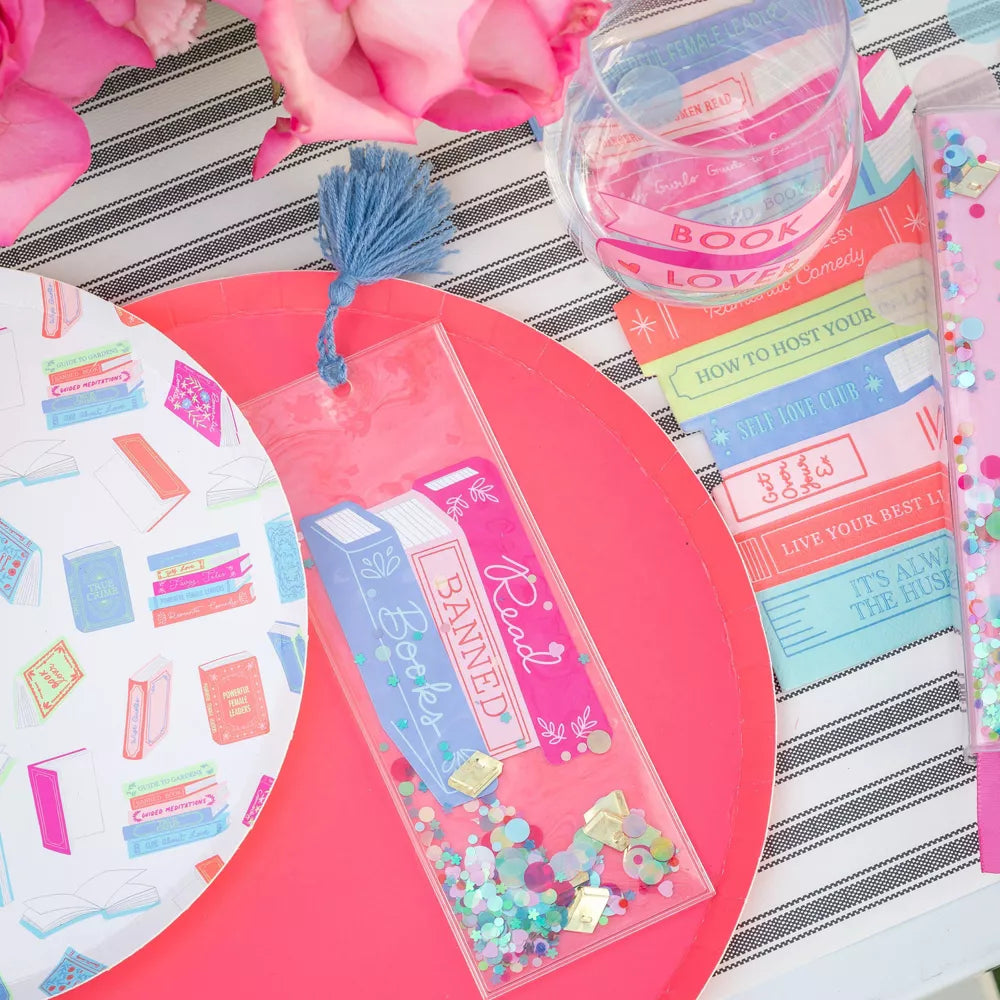 Book Club "Read Banned Books" Confetti Bookmark