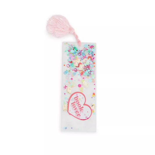 "Book Lover" Confetti Bookmark