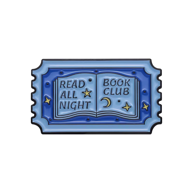 Read All Night Book Club Pin
