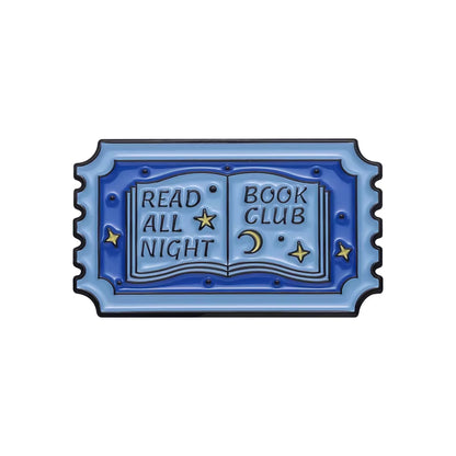 Read All Night Book Club Pin