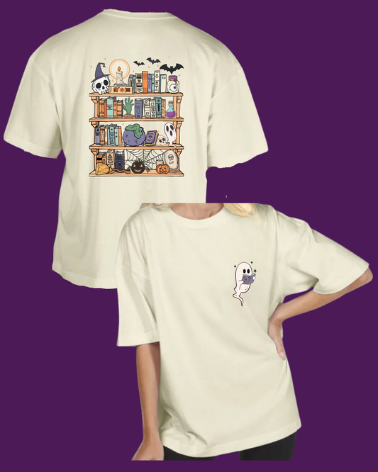 "Halloween Library " Oversize Tshirt - Pre Order (01/09/2025)