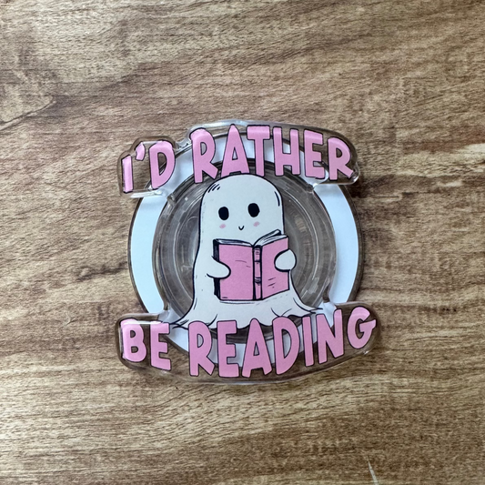 "I'd Rather Be Reading" Ghost Magsafe Kindle Grip