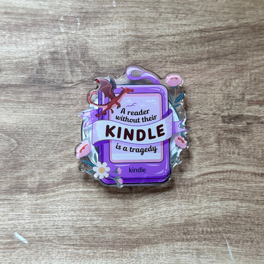 "A Reader Without A Kindle Is a Tragedy" Magsafe Kindle Grip