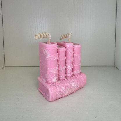Books Decor Candle