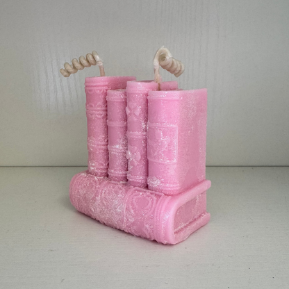 Books Decor Candle