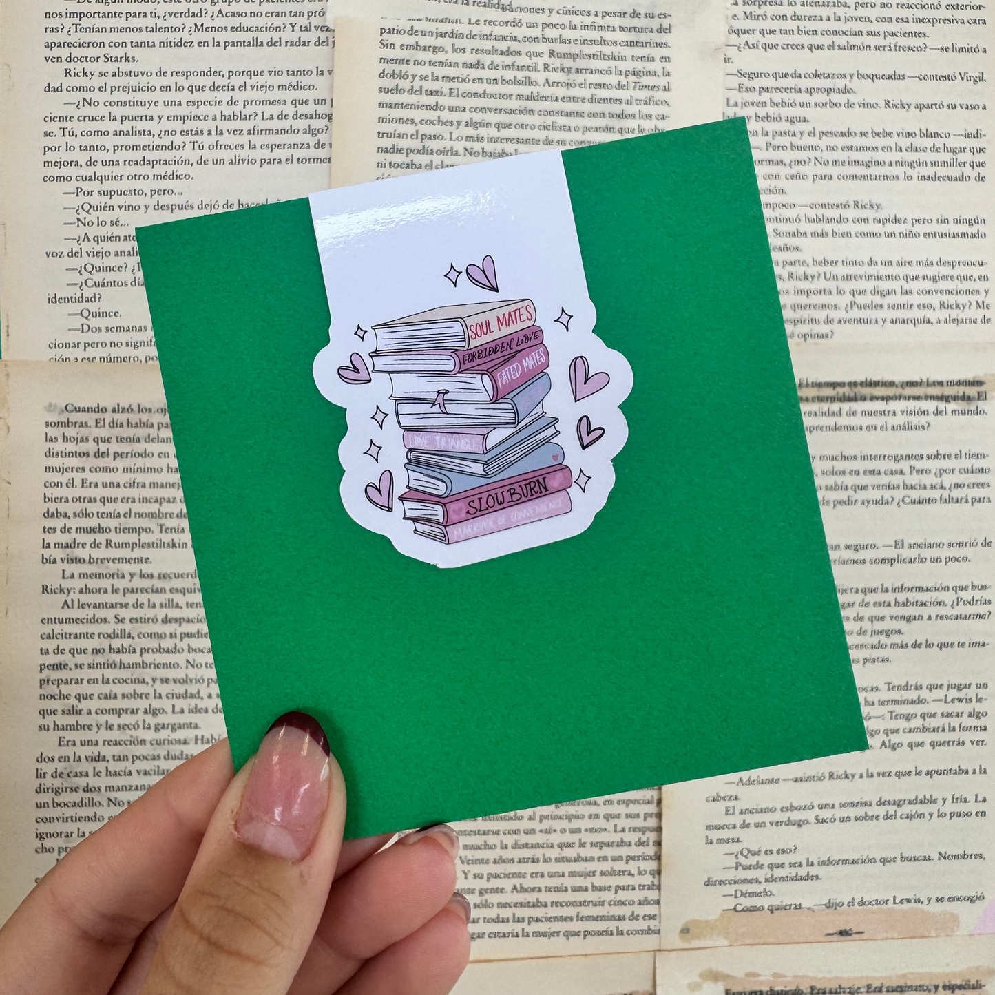 Stack of Books: Tropes Magnetic Bookmark